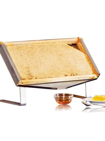 Honigwaben Servierständer aus Edelstahl für Wabenhonig